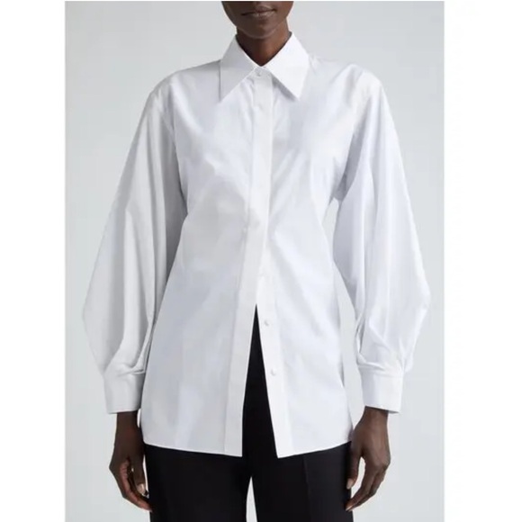 Classic White Lafayette 148 New York Women’s Button Down Shirt Size 14 - Picture 2 of 16